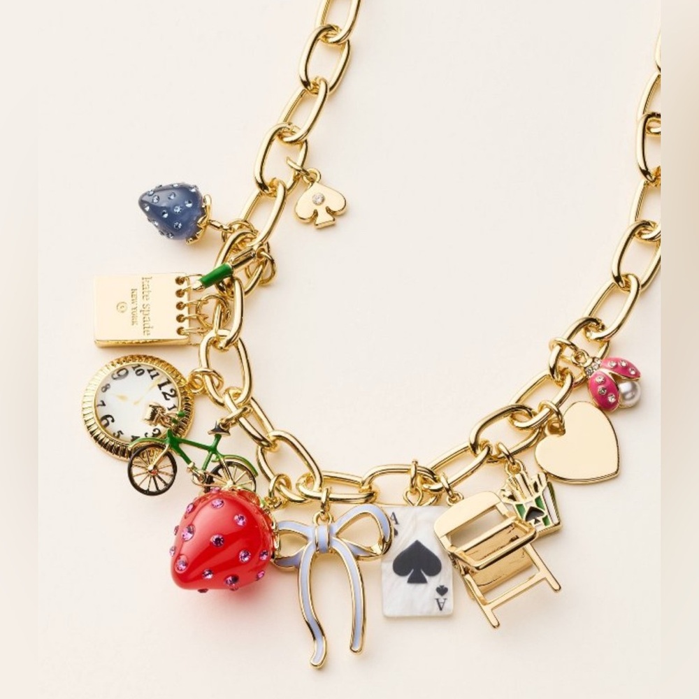 Kate Spade x Target Chunky Charm Statement Necklace new in box